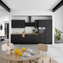 Nobilia Küchenzeile Touch II 360 cm schwarz