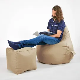 Green Bean Sitzsack-Hocker, Beige,