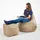 Green Bean Sitzsack-Hocker, Beige,