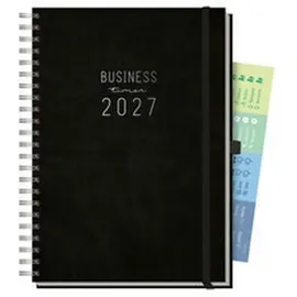Häfft Business-Timer Maxi Schwarz A4 2027 - Schwarz