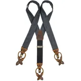 Sir Redman Hosenträger Work Service Herren Damen mit Clips und Lederlaschen für Knöpfe (black - schwarz)
