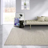 ELLE DECORATION Pradesh beige (linen,weiß), B:190cm H:10mm L:280cm, Wolle, Teppiche, Handgewebt, Wolle, Natur, Läufer, Wohnzimmer, Schlafzimmer, Skandi