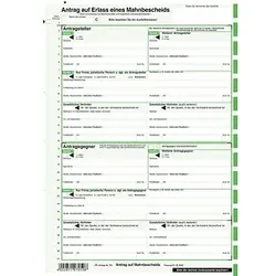 25 RNK-Verlag Mahnbescheid für maschinelle Bearbeitung Formulare 705