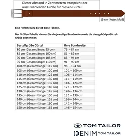Tom Tailor Flechtgürtel Leder braun 95