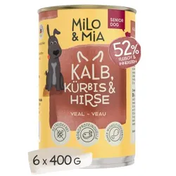 Milo & Mia Kalb, Kürbis & Hirse 6x400 g