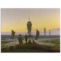 Artland Glasbild »Die Lebensstufen. Um 1834«, Boote & Schiffe, (1 St.), in verschiedenen Größen Artland Farbe Bild(er): orange