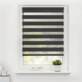 Lichtblick Duo Rollo / Doppelrollo Klemmfix 110 x 150 cm anthrazit