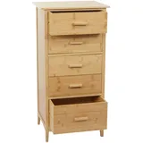 Mendler Bambus HWC-M24 Beistellschrank 100 x 50 x 40 cm Braun Bambus