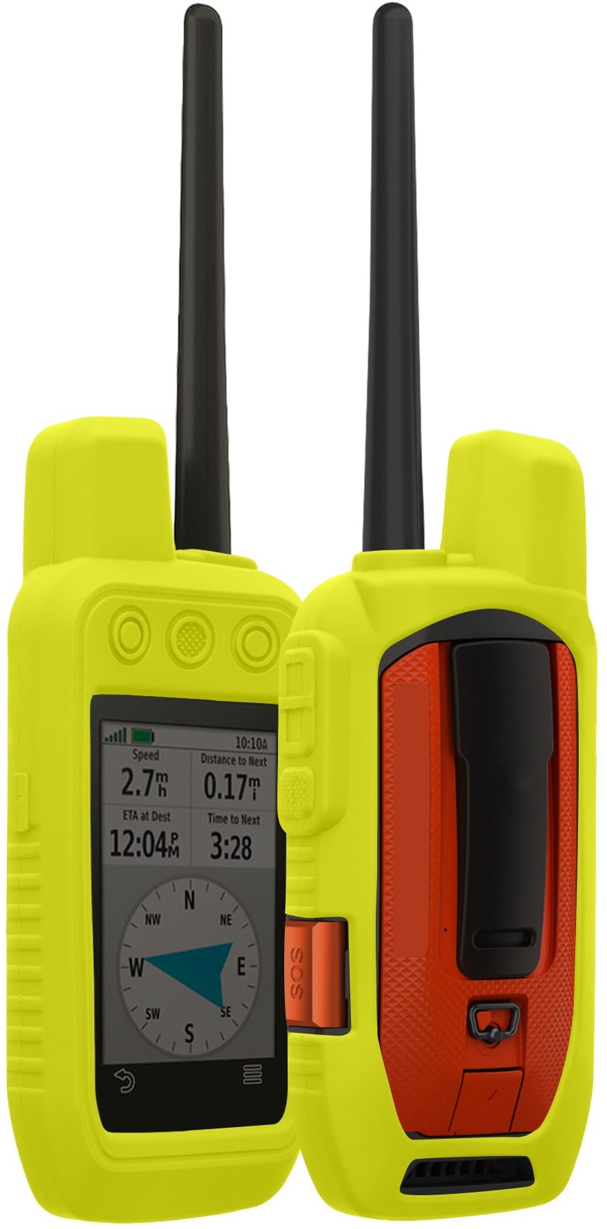 kwmobile Hülle kompatibel mit Garmin Alpha 200i - Schutzhülle für GPS Handgerät in Neon Gelb