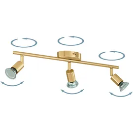 EGLO 3er LED Spot Buzz messing 48,5 x 6,5 cm GU10, messing gebürstet