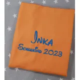 generisch Fitness Microfaser Handtücher mit Namen Bestickt - Strandtuch, Reisehandtuch, Sporthandtuch, Schulkind Geschenk (75 x 150 cm, Carrot)