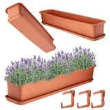 Kadax Blumenkasten 80 x 17,9 x 13,4 cm Rot