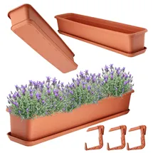 Kadax Blumenkasten 80 x 17,9 x 13,4 cm Rot