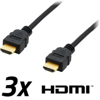 Equip HDMI-Kabel 1.8m schwarz 3er Pack