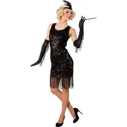 20er Jahre Charleston Fransen Kleid - S-M