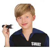 Fiestas Guirca Kostüm, Polizei Taktische Taschenlampe Outdoor Abenteuer Ausrüstung 17cm Schw schwarz