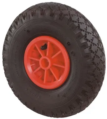 Luftrad, Ø 260 mm, Radbreite 85 mm, Tragkraft 170 kg, Achsbohrung 20 mm, Nabenlä - schwarz
