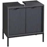 MID.YOU Waschbeckenunterschrank, Grau, Kunststoff, 1 Fächer, einzeln stellbar, 60x60x32 cm, stehend, Badezimmer, Badezimmerschränke, Waschbeckenunterschränke