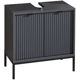 MID.YOU Waschbeckenunterschrank, Grau, Kunststoff, 1 Fächer, einzeln stellbar, 60x60x32 cm, stehend, Badezimmer, Badezimmerschränke, Waschbeckenunterschränke