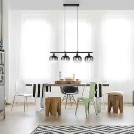 just light. Just Light Pendelleuchte Zea 4-flammig Schwarz