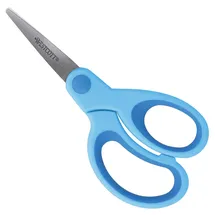 Westcott Softgrip Kinderschere Blau Rechtshänder | Schere mit ergonomischem Griff für Schulkinder | Schulschere & Bastelschere 13 cm (5") ideal für Kinderhände | E-21583 00