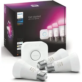 Philips Hue White and Color Ambiance 1100 E27 9W Starter-Kit (929002468811)
