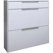borchardt Möbel Oliva 89 x 88 x 24 cm hängend mit 2 Doppeltrommeln und 1 Schubkasten weiß matt / weiß