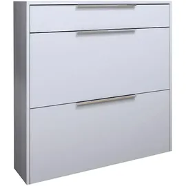 borchardt Möbel Oliva 89 x 88 x 24 cm hängend mit 2 Doppeltrommeln und 1 Schubkasten weiß matt / weiß