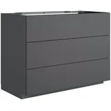 Neoro n50 Unterschrank B: 100 cm mit 3 Auszügen, BN0453GR,
