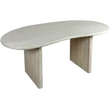 FineBuy Schreibtisch Nierenform Weiß