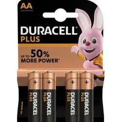 4x Duracell MN1500 AlMn Plus Power Mignon AA Batterie