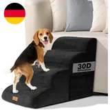 Zvonema Hundetreppe 4 Stufen, Hundetreppe Für Kleine Hunde Aus Hochdichtem Schwa