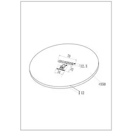 cozze Schneidebrett Holz 1 35 x 1,2 cm Natur