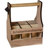 UNUS Home Schützenhandtasche Bier, Flaschenträger aus Holz für 6 Flaschen, Bierträger mit Flaschenöffner, Geschenkidee Männer, Schützenfest, Vatertag