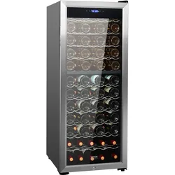 VEVOR Weinkühler Freistehender Kühlschrank 80 Flaschen Doppelzone LED Digital