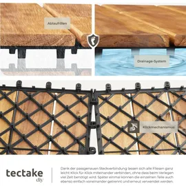 Tectake Terrassenfliesen Tabula 33 x 33 cm braun