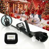 Metalldetektor Kinder, Metalldetektor mit Pinpoint & Wasserdichter Spule, 89-106 cm Verstellbar, Leicht & Einfach zu Bedienen, Faltbarer Metalldetektoren für Kinder, Erkundung, Wandern & Schatzsuche