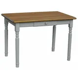 Grau Küchentisch Esstisch Speisetisch TischKiefer Neu Farbe Eiche Mit Schublade - 80 x 80 cm