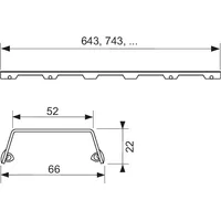 TECE Designrost steel II Edelstahl gebürstet,