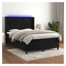 vidaXL Boxspringbett 140 x 200 cm Schwarz