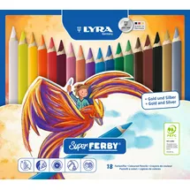 Lyra Pet LYRA Super Ferby Metalletui mit 18 Farbstiften, Sortiert