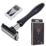 Feather Rasierhobel DER-A, 1-tlg., Rasierklinge-Rasierer mit Klingen schwarz