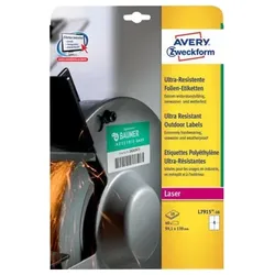 Avery Zweckform L7915-10 - Polyethylen (PE) - matt - permanenter Klebstoff - wei