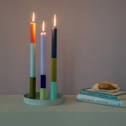 REMEMBER Stabkerzen 3er Set "Riga" 26cm hoch aus veganem Stearinwachs