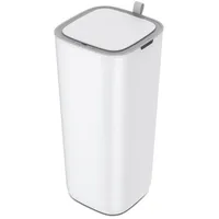 Proregal Moderner Quadratischer Abfalleimer 30 l Weiß