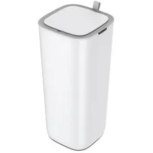 Proregal Moderner Quadratischer Abfalleimer 30 l Weiß