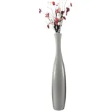 trends for living Edelste Deko-Bodenvase – Hohe, wasserdichte Keramikvase für Pampasgras & Dekozweige - stabil, luxuriös, 50-90 cm höhe in Weiß, Schwarz, Grau, Silber und Gold (Grau, 50x12cm)