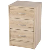 URBAN LIVING Kommode Schrank 3 Schubladen, PRATIK Anrichte Sideboard