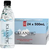 Icelandic Glacial Premium Natürliches Wasser 500ml Flaschen aus recyceltem PET x 24 pro Pack – Alkalisch/Niedriger pH-Wert, BPA-frei, Klimaneutral aus der isländischen Quelle. Geringer TDS-Gehalt.