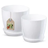 Kadax Blumentopf Set 20 x 18 cm Weiß